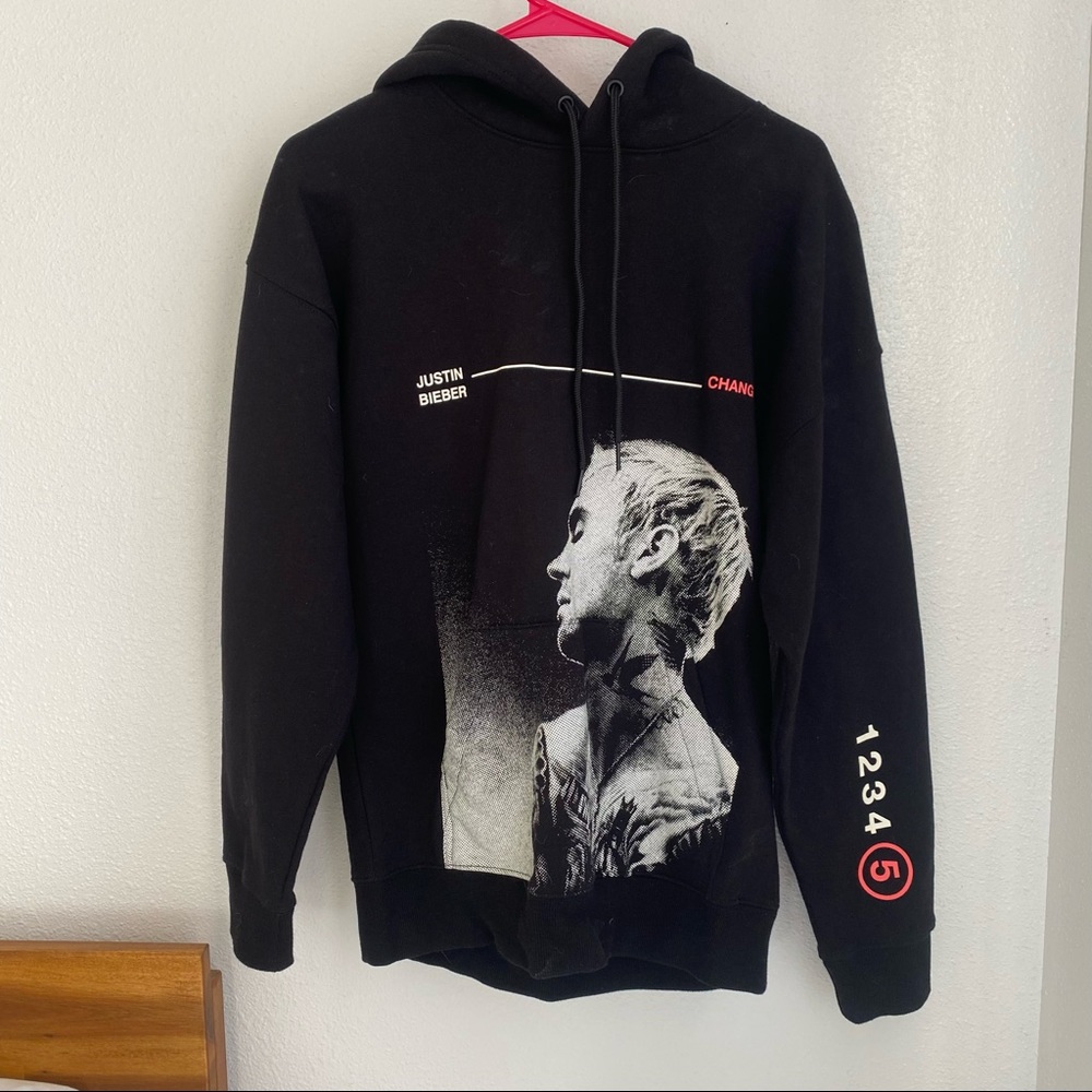 Justin Bieber Hoodie, OVERSIZED XS